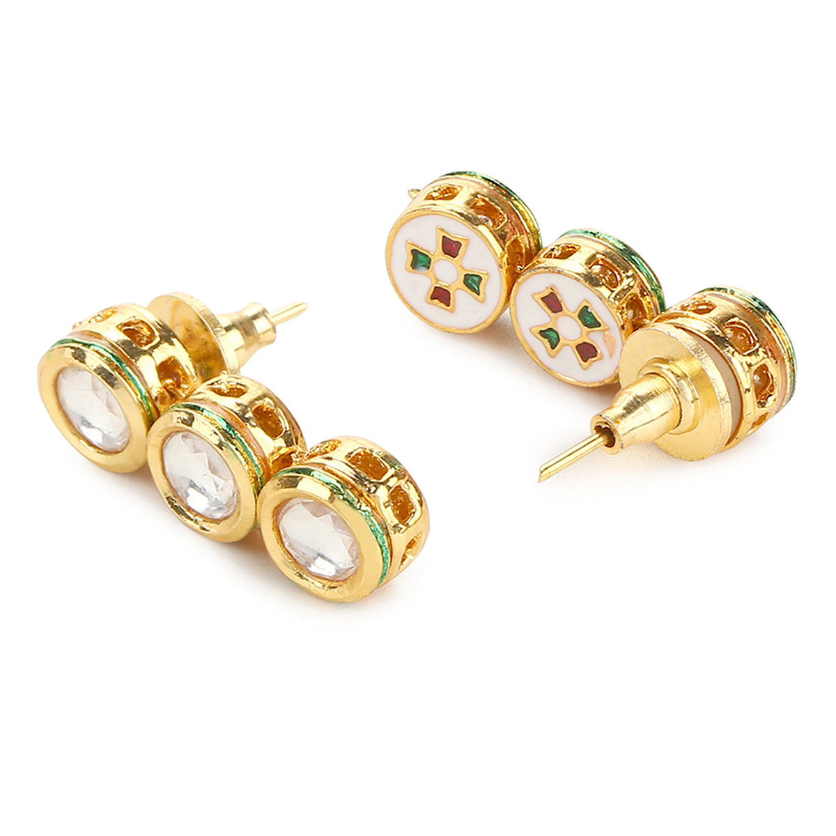 Kundan Elegance Gold Plated Necklace Set for Women