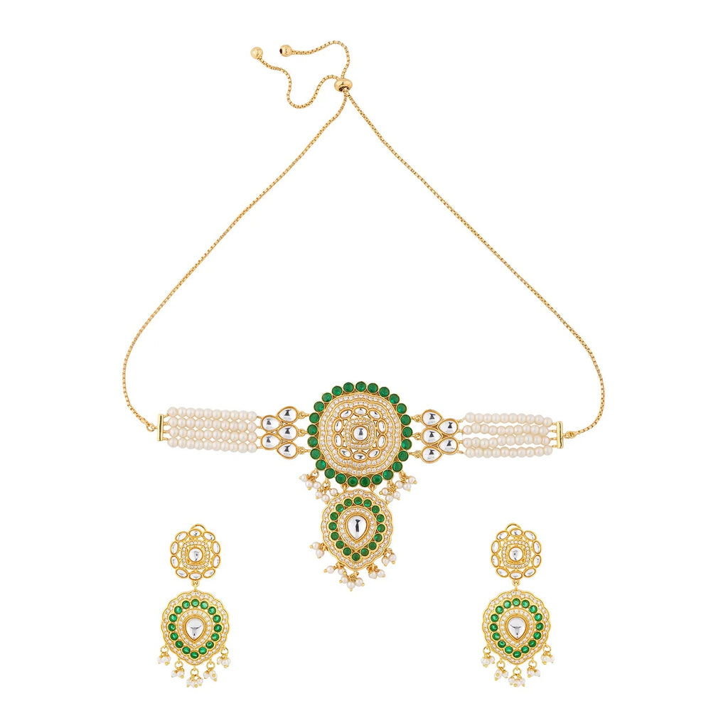 Queens of Rajasthan Kundanika Choker Necklace Set