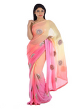 Shaded Pure Georgette Gota Patti Saree