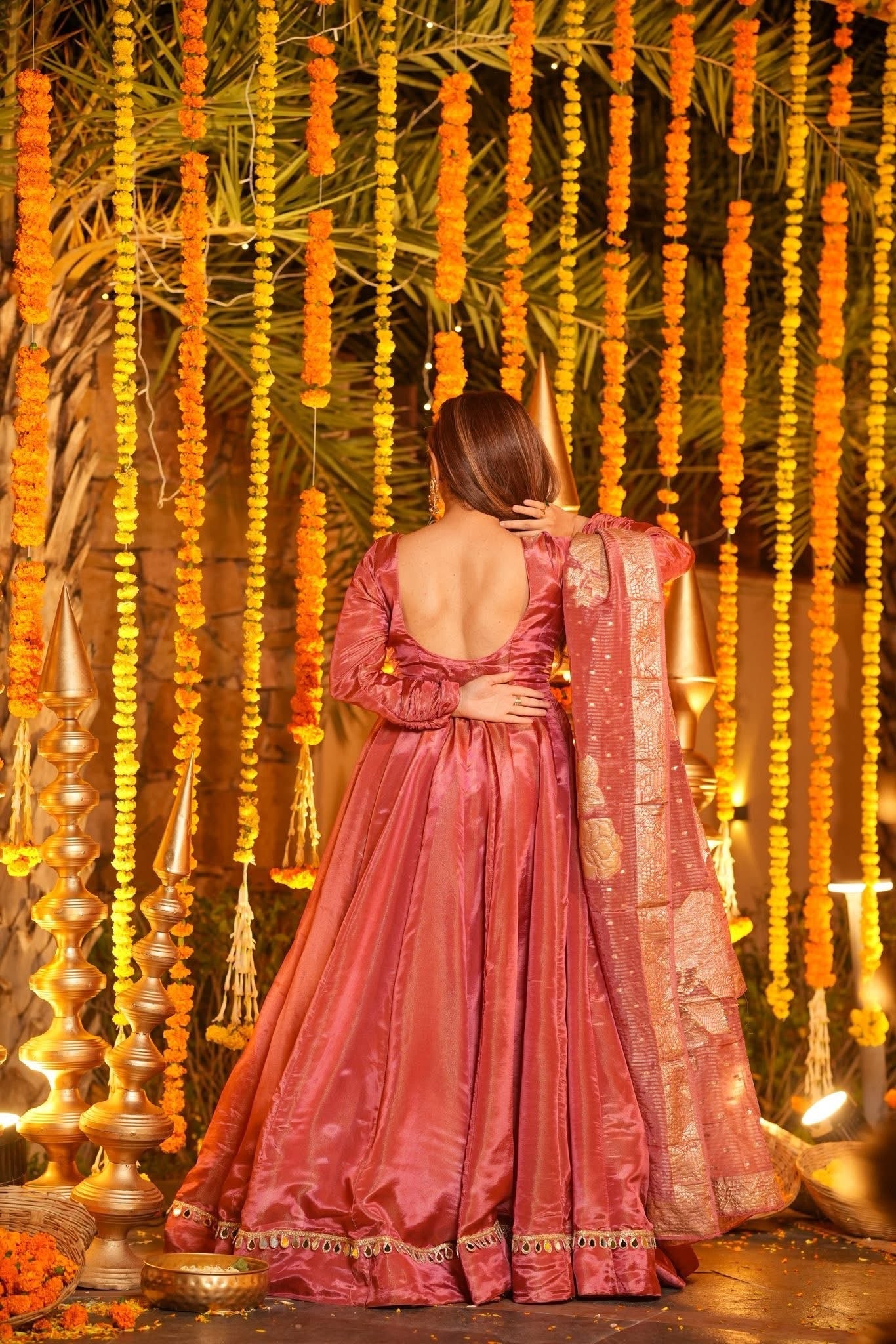 Banarasi Blush Wedding Maxi Set