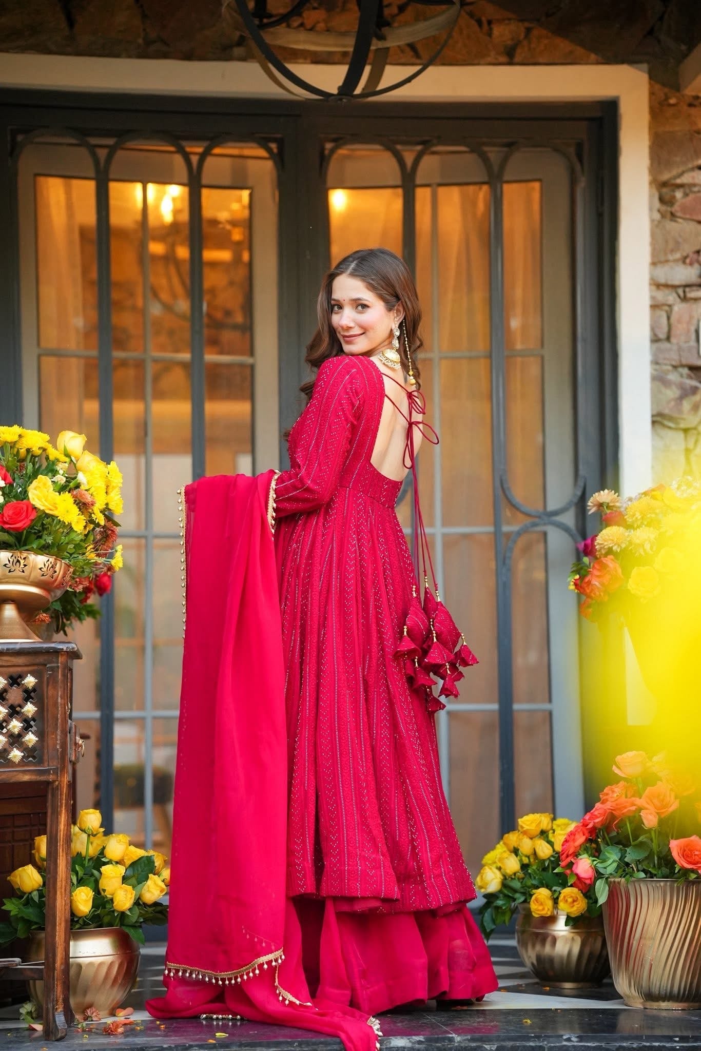 Arghwani Embroidered Georgette Suit Set