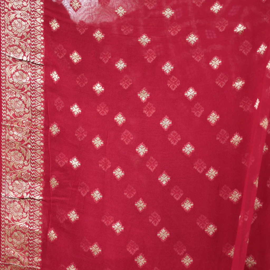 Powerloom Bandhej Look Saree