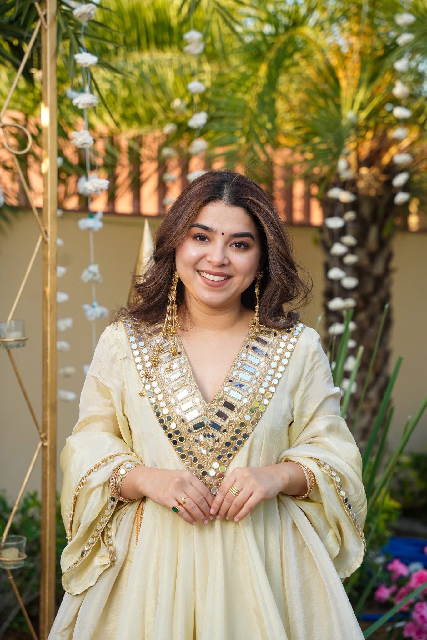 Ivory Sheeshmahal Sharara Set