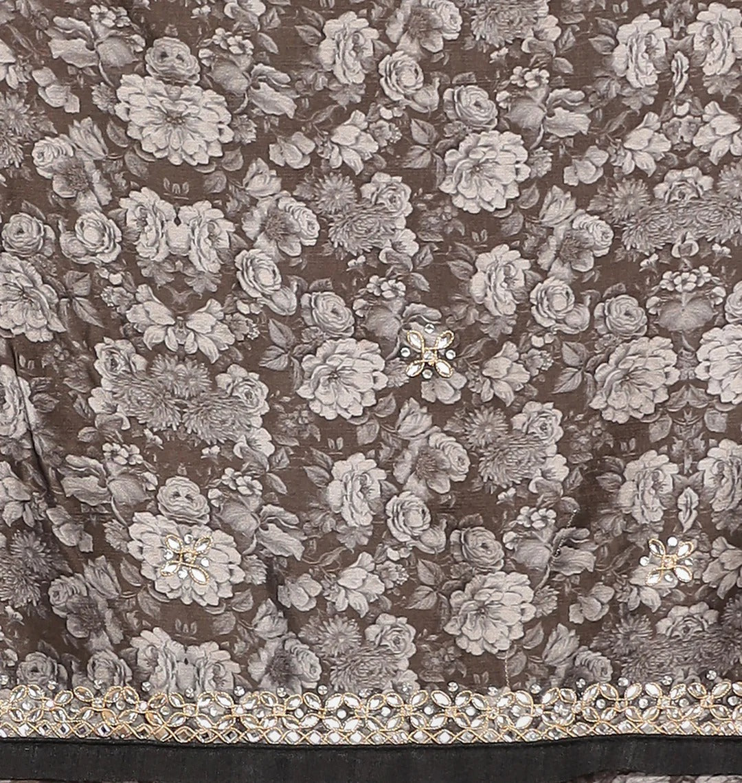 Printed Organza Saree with Dori and Stone work